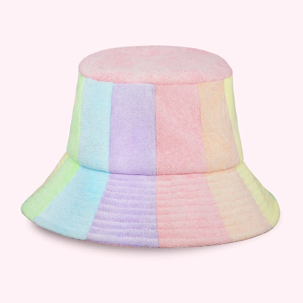 BNWT Stoney Clover Lane Rainbow Terry Bucket Hat